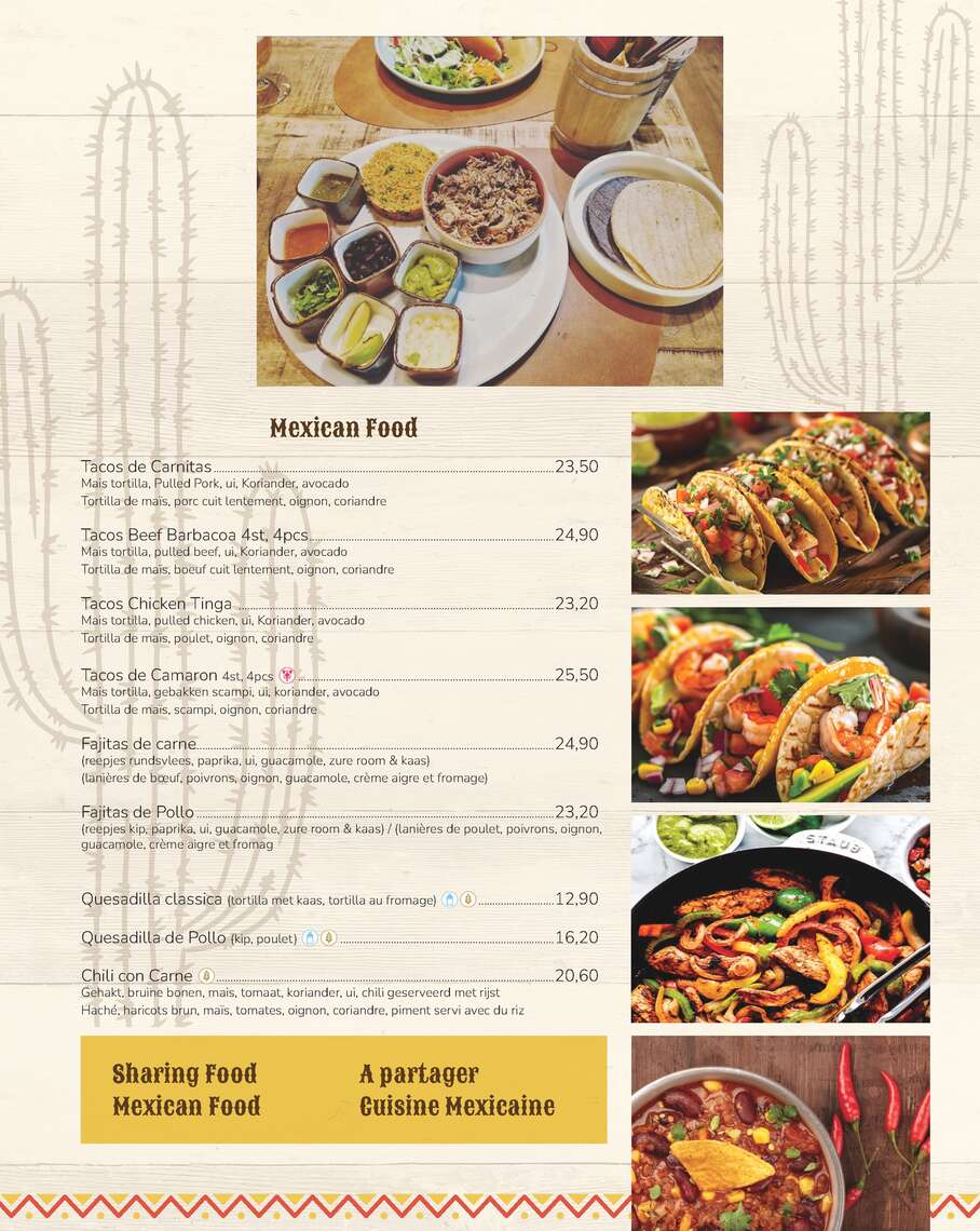 menu-Saloon (gesleept) -  - Menu